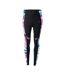 Womens/ladies Malia Leggings Black Multicoloured IQ-1
