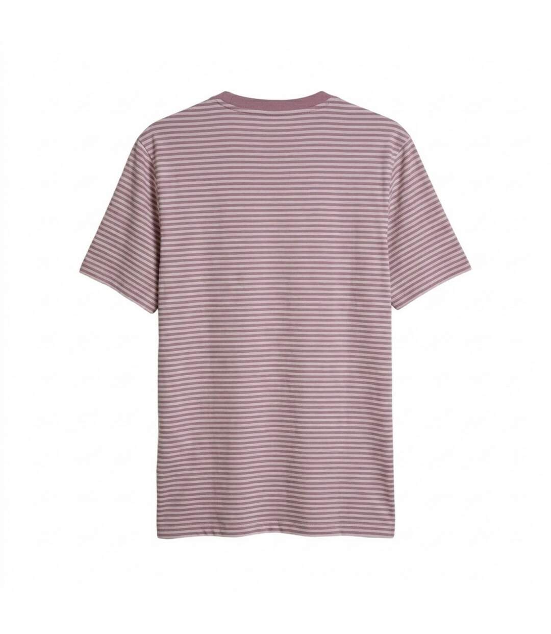 T-shirt Manches Courtes Motif/style À Rayures Homme Rose Foncé Farah-3