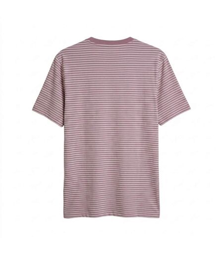 T-shirt Manches Courtes Motif/style À Rayures Homme Rose Foncé Farah