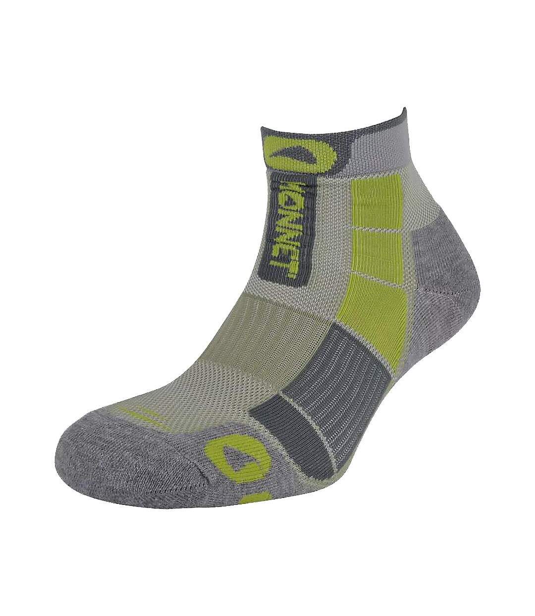 Chaussettes de randonnée vert/gris adulte middle trek air-1