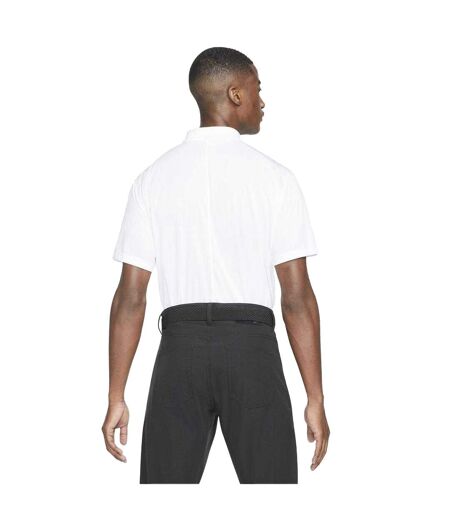 Mens Victory Dri-fit Golf Polo Shirt White Black Nike