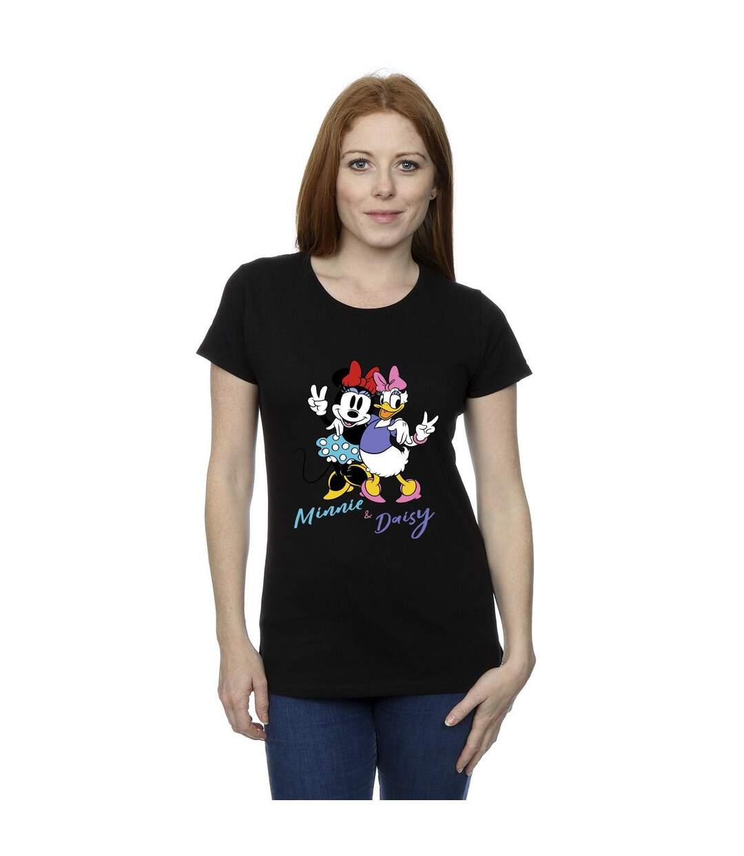 Disney T-shirt en coton Minnie Mouse et Daisy Femme/Ladies (Noir) - UTBI33596-2