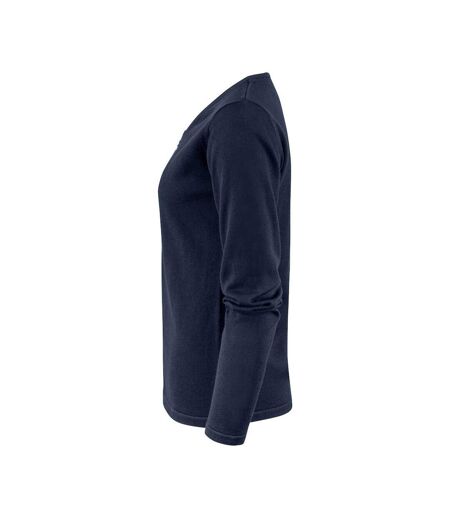 Womens/ladies Knitted Cardigan Navy James Harvest
