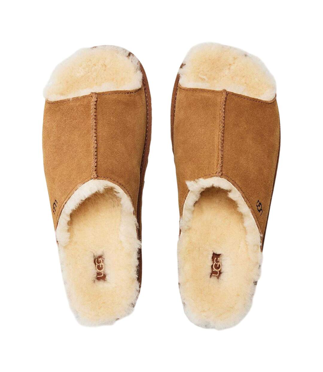 Womens/ladies Greenport Suede Open Toe Mule Slippers Chestnut UGG-3