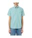 Mens Classic Oxford Short-sleeved Button-down Shirt Green Gant-1