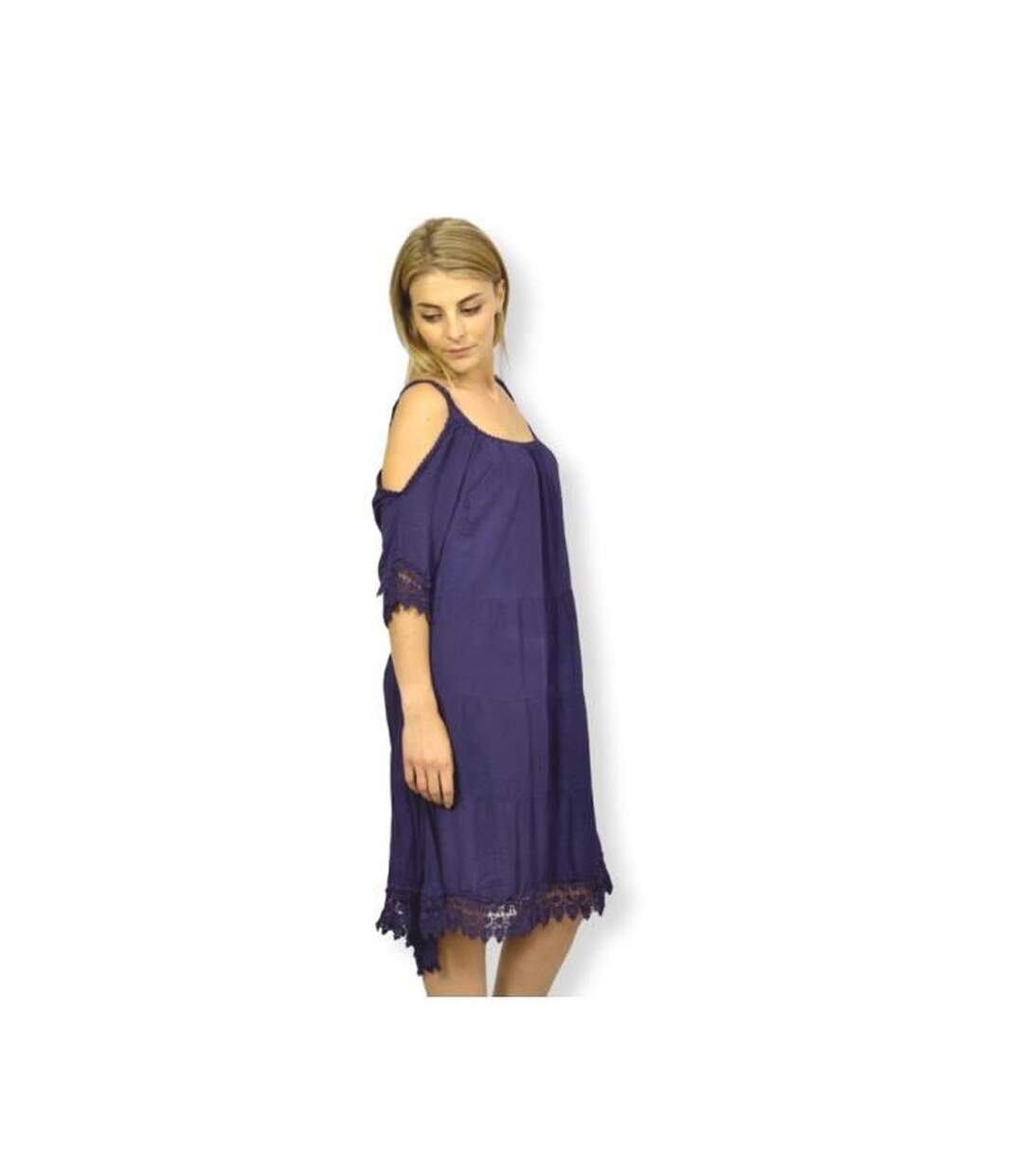 Robe femme sans manche - Bleu - Grande taille-2