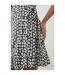 Dorothy Perkins Womens/Ladies Floral Ruffle Hem Tall Mini Dress (Monochrome) - UTDP1773