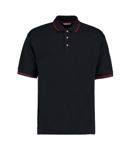 Polo st mellion homme noir / rouge vif Kustom Kit