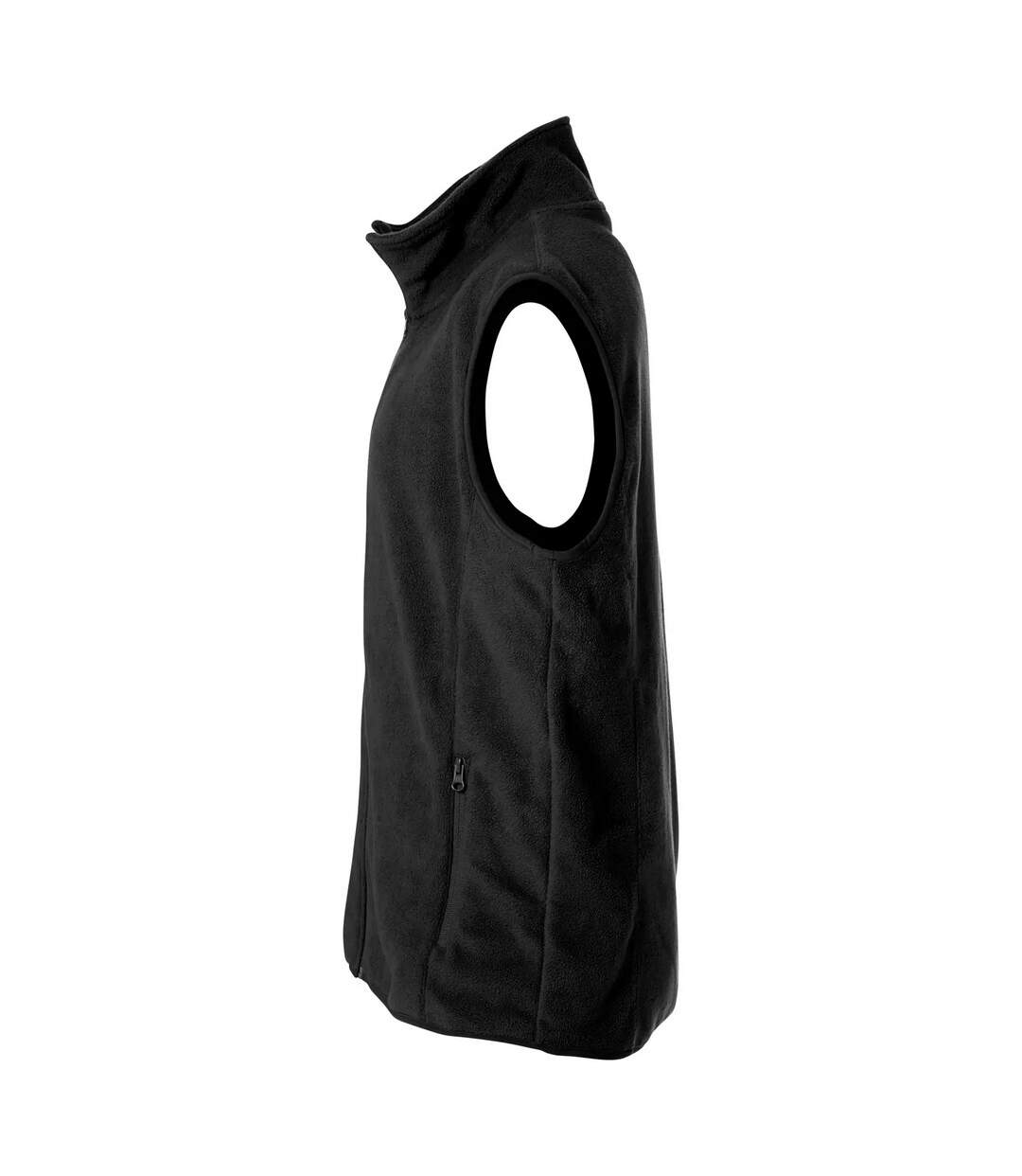 Mens Basic Polar Fleece Gilet Black Clique-3