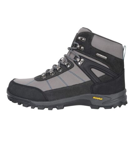 Mens storm extreme suede waterproof hiking boots dark grey Mountain Warehouse