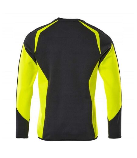 Mens Accelerate Safe Sweatshirt Black Hi Vis Yellow Mascot