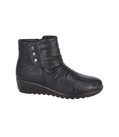 Boulevard Womens/Ladies Zip Ankle Boots (Black) - UTDF2295