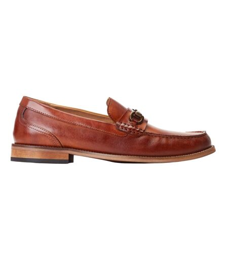 Mens Madison Leather Loafers Brown Base London