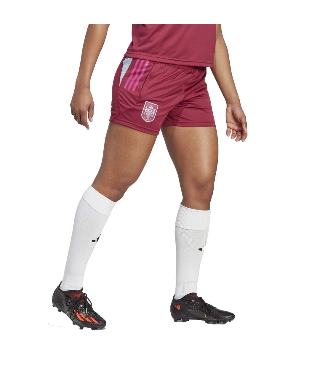 Womens/ladies Tiro 23 Spain Training Shorts Red Adidas-3