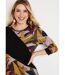 Robe courte droite maille chaude graphique-3