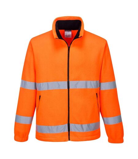 Mens fleece hi-vis safety windbreaker orange Portwest