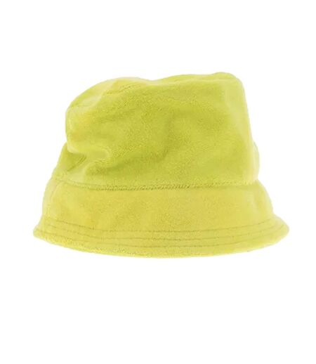 Swimming Man Towel Bucket Hat Yellow Off White