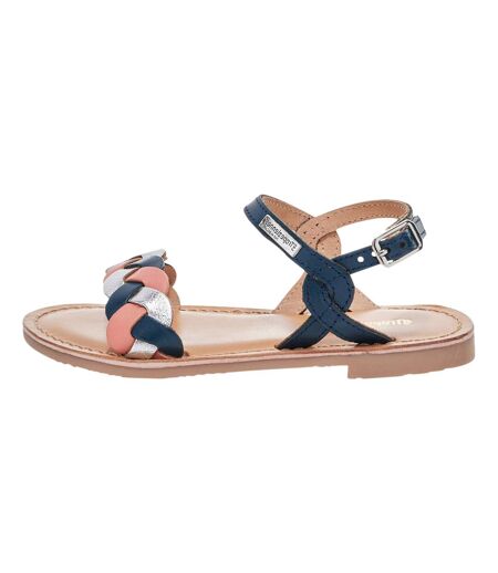 Sandale Plate Cuir Enfant Les Tropeziennes Bonbon