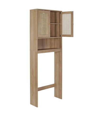 Meuble dessus WC Bali en cannage - Marron