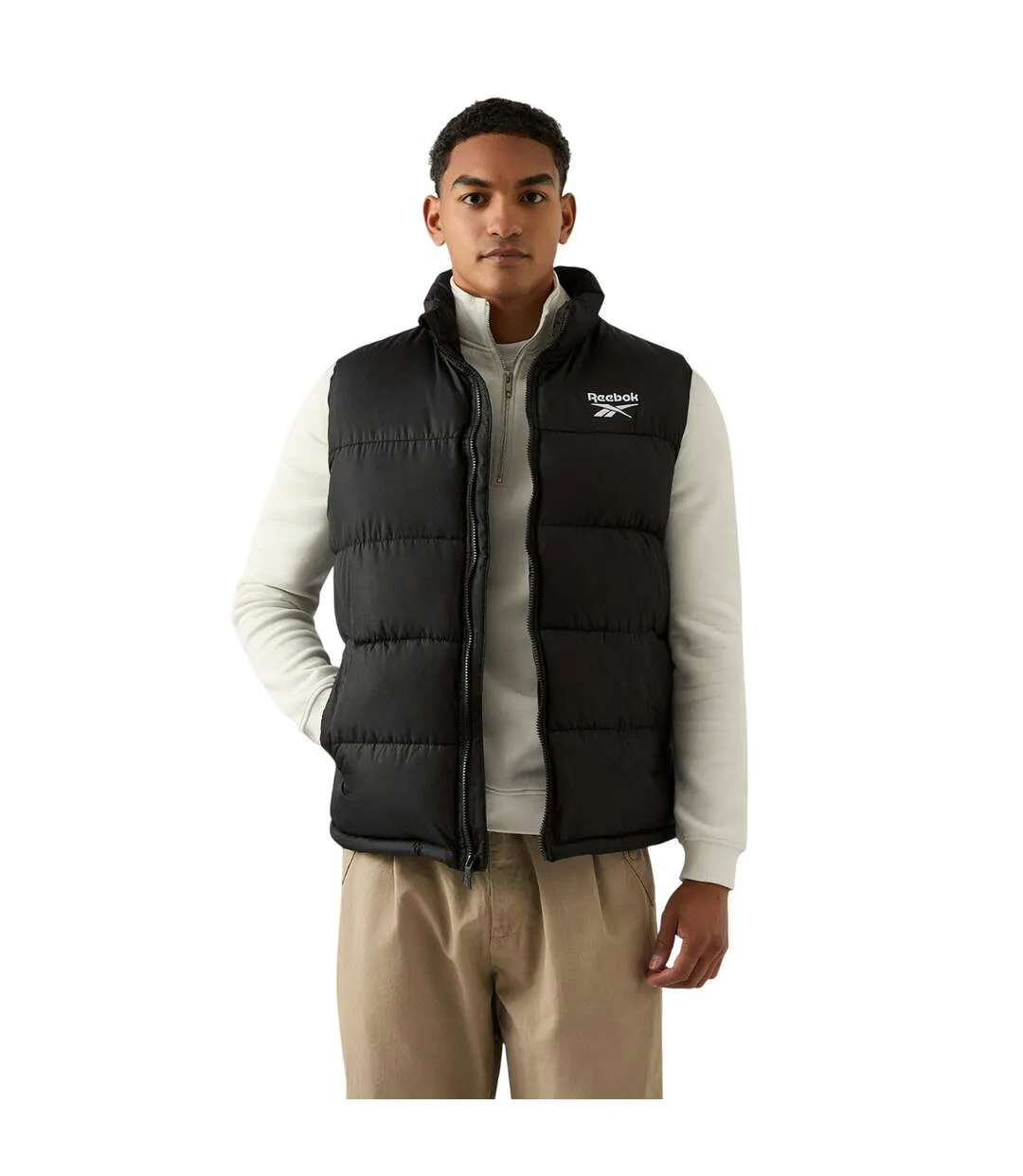 Mens Quilted Gilet Black Reebok-2