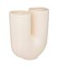 Vase Design en Céramique Rivi 25cm Blanc Chaud-1