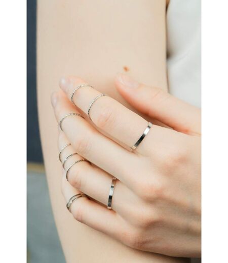 10 Piece Slim Silver Gold Stackable Bohemian Midi Tribal Beach Ring Set