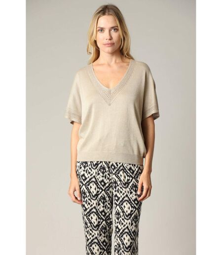 Pull casual en viscose avec incrustations fils lurex MARLYN