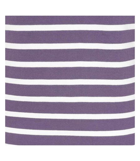 Womens/ladies Striped Breton Top Loganberry Lazy Jacks