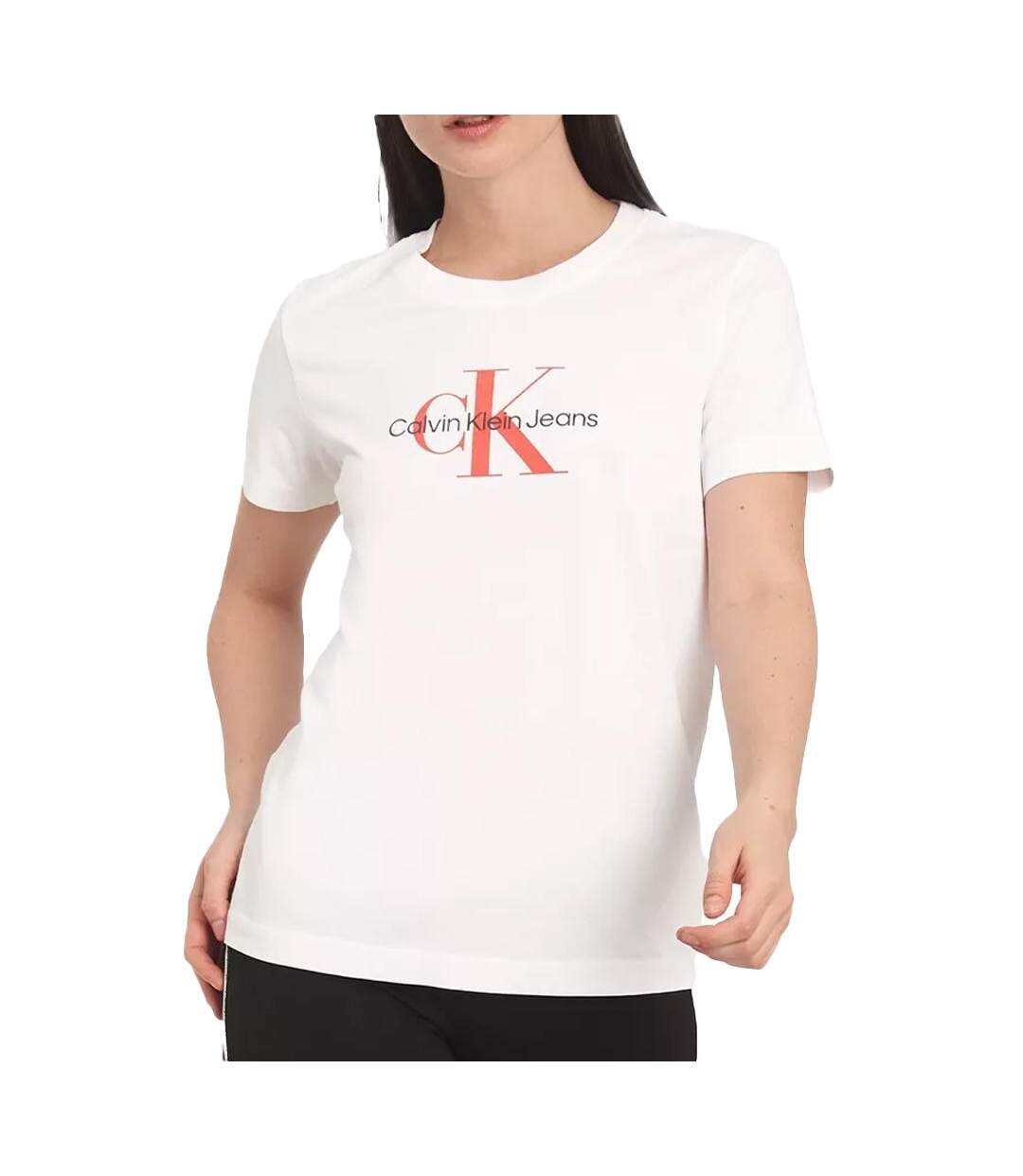 T-shirt Blanc Femme Calvin Klein Jeans Archival - L-1