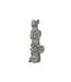 Statuette Déco en Résine 3 Éléphants 32cm Gris