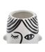 Vase Déco Visage en Porcelaine Face 26cm Blanc & Noir-5