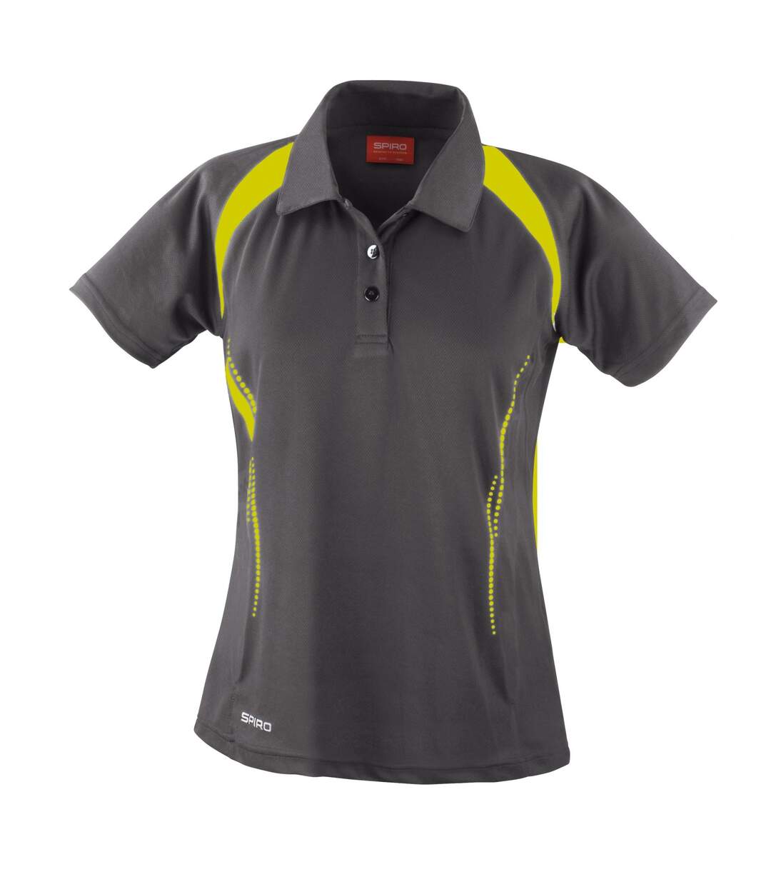 Polo sport femme gris/vert citron Spiro-1