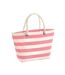 Boardwalk Striped Tote Bag One Size Natural Pink Westford Mill-1