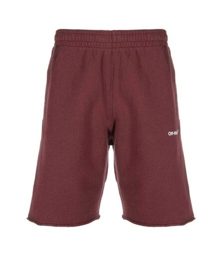 Short De Jogging Helvetica Adulte Bordeaux Off White