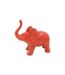 Paris Prix - Statue Déco En Céramique éléphant 22cm Rouge