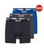 Lot De 3  Boxers Homme Bleu Marine Bleu Gris Boss-1