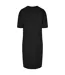 Womens/ladies Organic Robe T-shirt Surdimensionnée À Ourlet Fendu Noir Build Your Brand-3