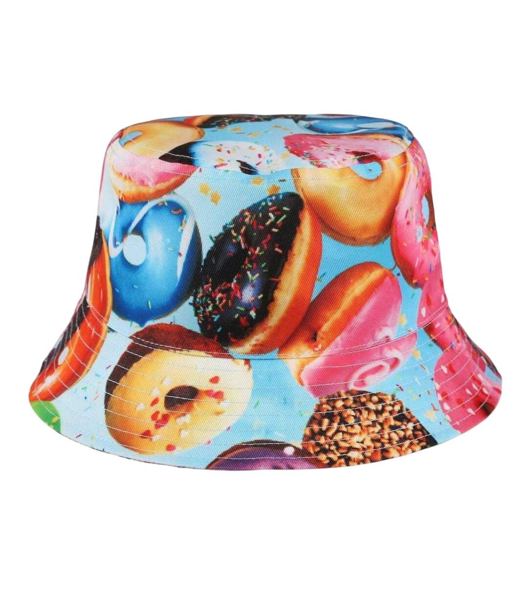 Bob Motif/style Beignet Adulte Tournesol Blanc Imprimé Spiral-2