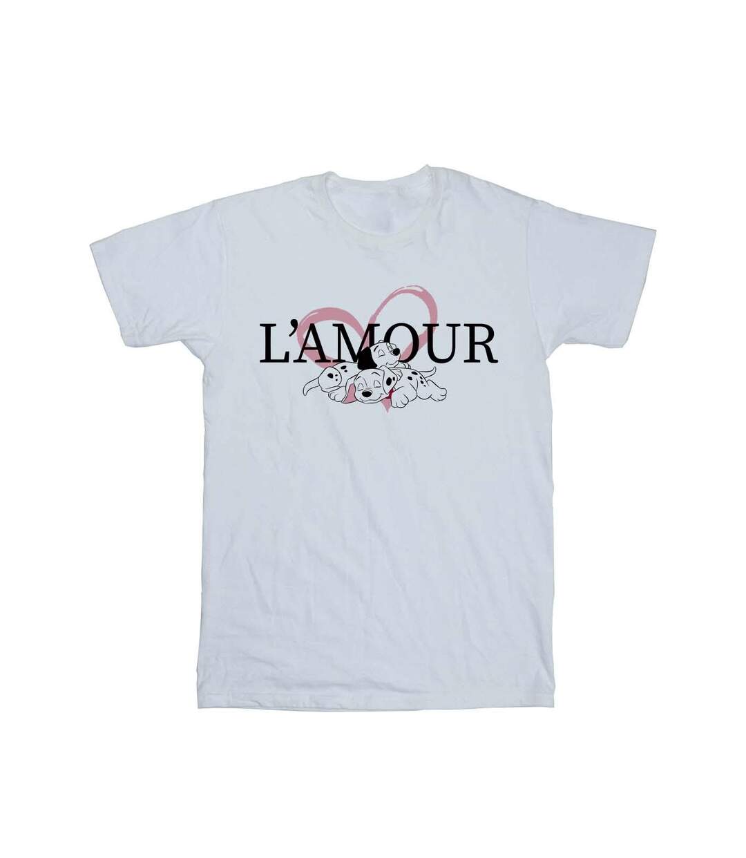 Disney Femme/Les femmes 101 Dalmatians L'Amour - T-shirt boyfriend en coton (Blanc) - UTBI18218-1