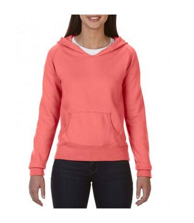 Comfort Colors Womens/Ladies Hooded Sweatshirt (Neon Red Orange)