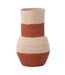 Vase Déco en Jonc Rayures 52cm Naturel & Terracotta-1