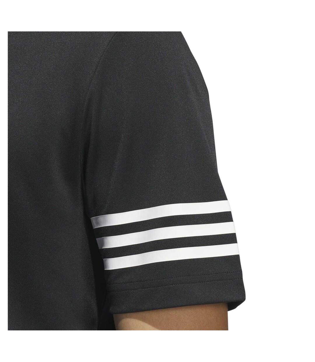 Polo Motif/style Rayé Homme Noir Adidas-3