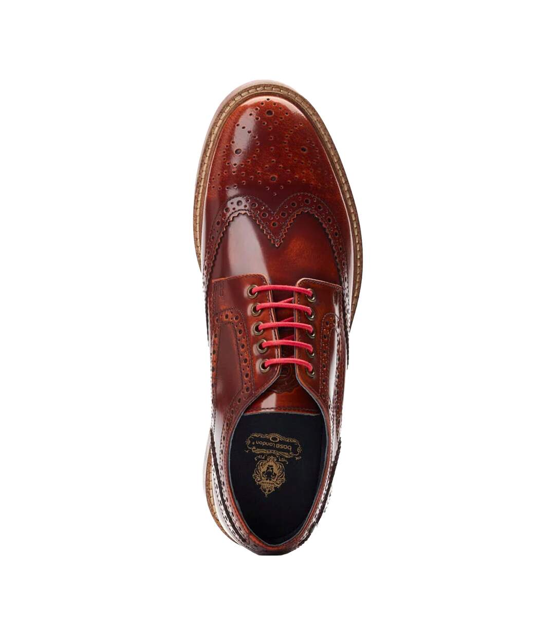 Chaussures brogues woburn homme brun clair Base London-3