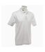 UCC 50/50 Mens Heavweight Plain Pique Short Sleeve Polo Shirt (White)