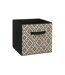 Boîte de Rangement Pliable Ethnique 31x31cm Noir-1