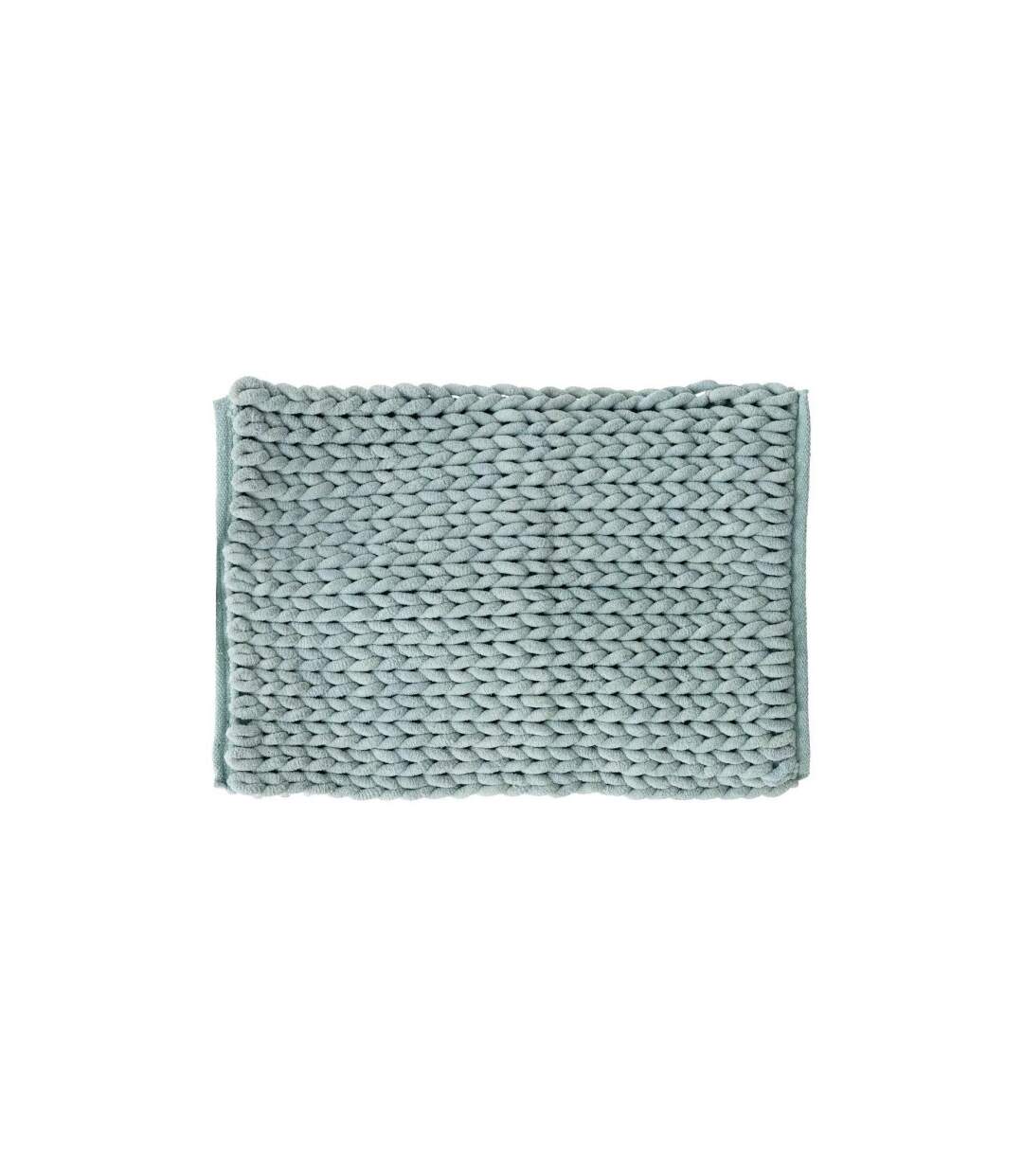 Tapis Salle de Bain Tissé Épais 50x75cm Bleu Arctique-1