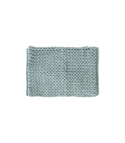 Tapis Salle de Bain Tissé Épais 50x75cm Bleu Arctique