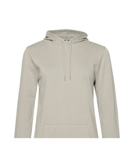 Sweat À Capuche Femme Gris Clair B&C