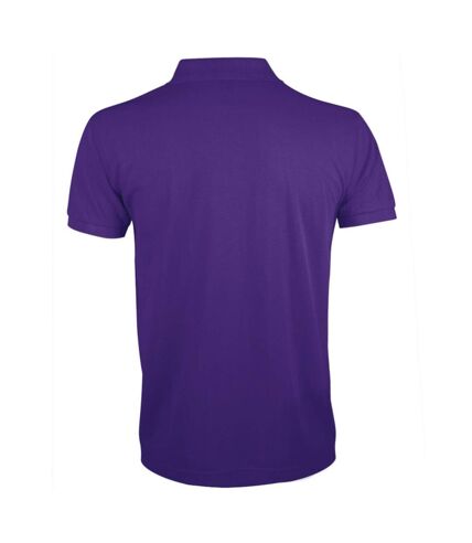 SOLs Mens Prime Pique Plain Short Sleeve Polo Shirt (Dark Purple)