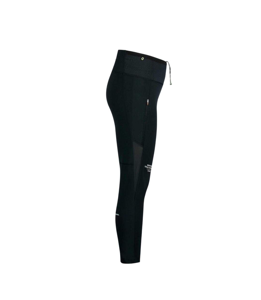 Womens/ladies Trail Zip Pocket Fitted Leggings Black Karrimor-4